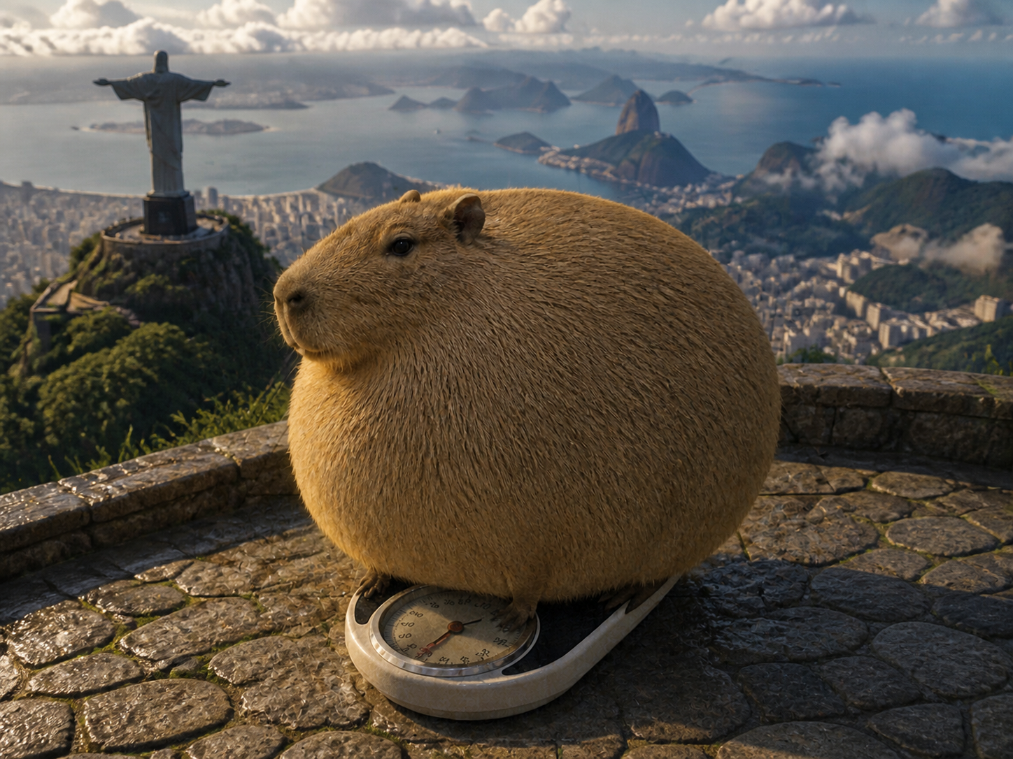 FATBARA on a scale in Rio
