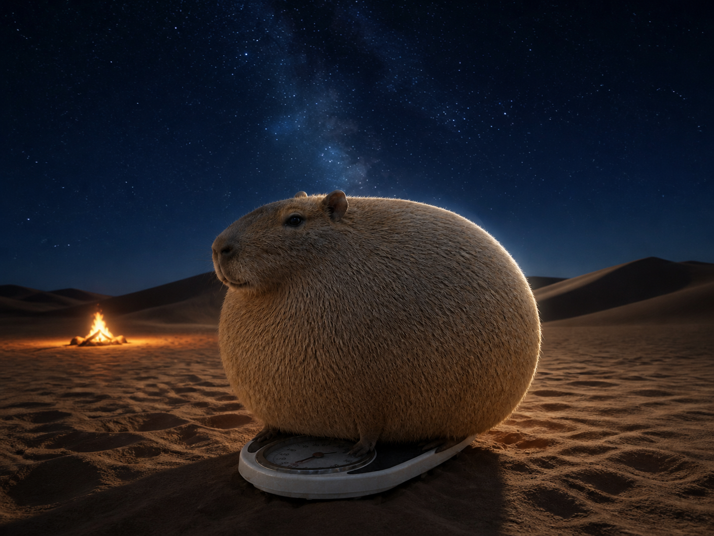 FATBARA on a scale in the Sahara